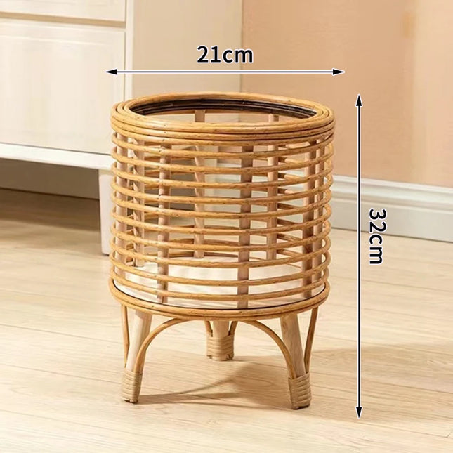 Ins Nordic Flower Pot Basket Wooden Flower Frame Indoor Outdoor Flower Pot Stand Living Room Green Plant Flower Pot Container