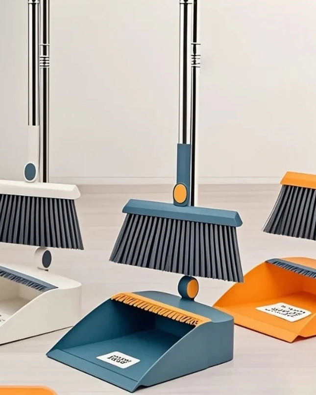 3-in-1 Foldable Magnetic Broom Set - Perfect for Pet Hair Cleaning