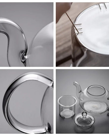 400ml/1000ml Glass Teapot Filterable Heat-resistant