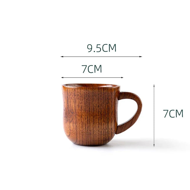 Handmade Wooden Big Belly Cups - Eco-Friendly Drinkware for Beer, Tea & Coffee