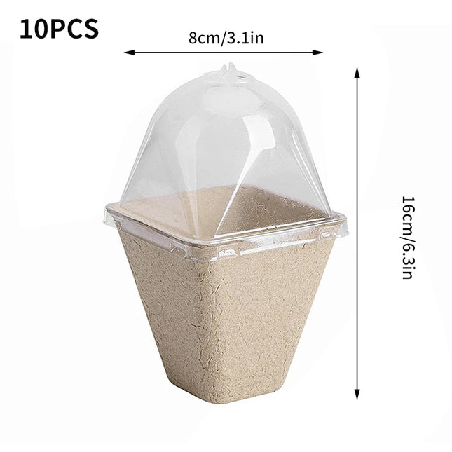 10/20PCS Biodegradable Nursery Seedling Cups - Ideal for Germination