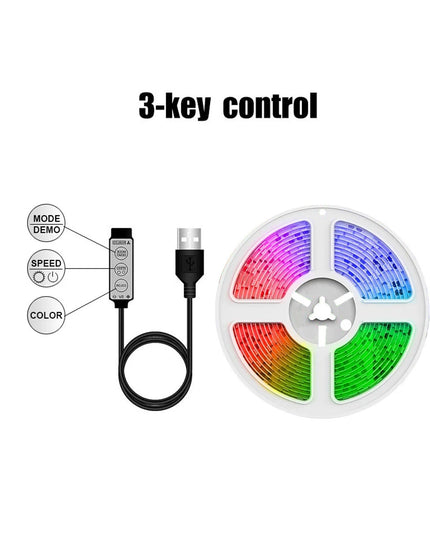 RGB USB LED Strip Light - 5050 Neon Backlight for TV & Computer