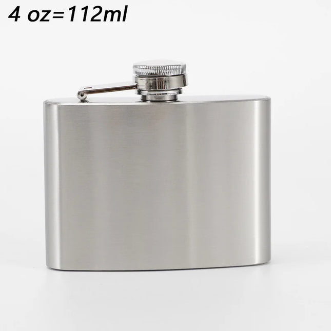 High-Quality Stainless Steel Hip Flask - 1-10 oz Portable Drinkware