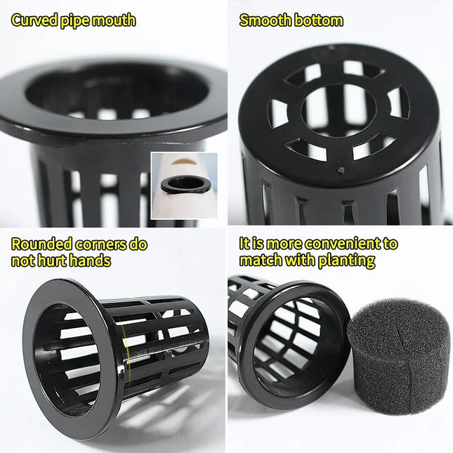 50Pcs Hydroponic Planting Basket Soilless Nursery Basket Vegetable Growing Nursery Cup Garden Hydroponic Vegetable Accessories
