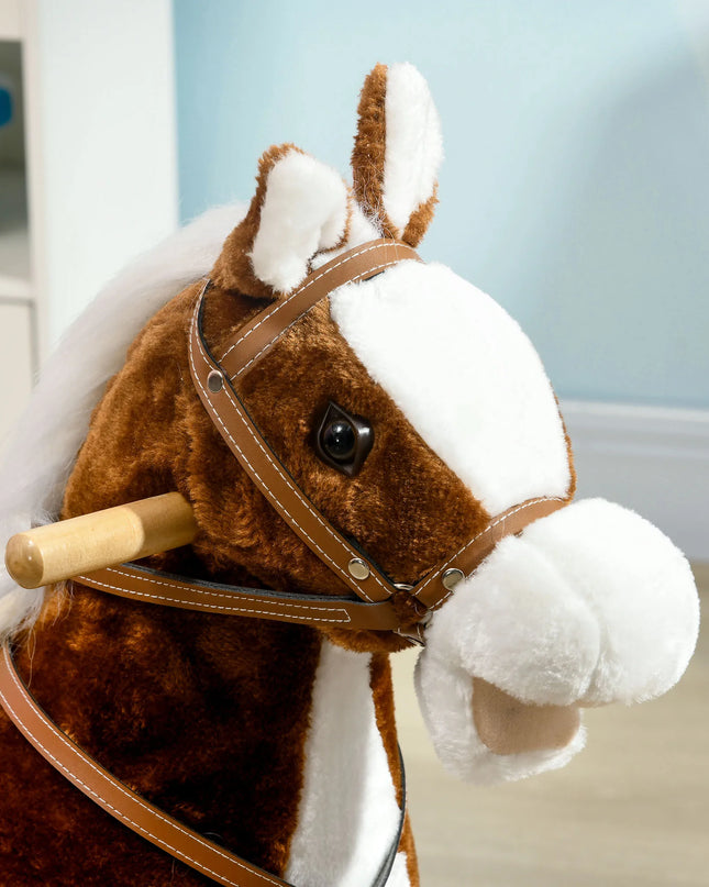 HOMCOM Rocking Horse with Music - Fun Ride On for Ages 3-6