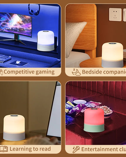 Rechargeable Touch LED Night Light - Dimmable USB Table Lamp