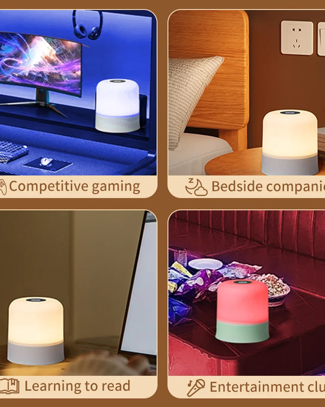 Rechargeable Touch LED Night Light - Dimmable USB Table Lamp