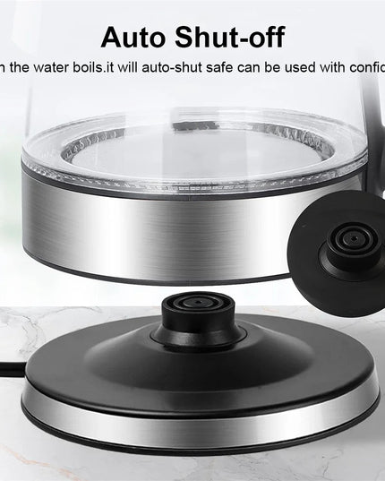 220V 1.8L Electric Glass Kettle - 1500W Home Water Boiler