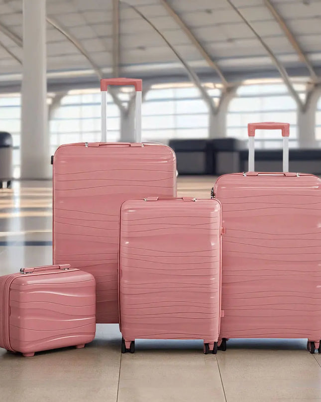 Modishion 4-Piece Travel Trolley Suitcase Set - Lockable & Lightweight