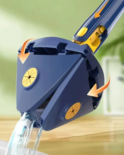 Triangle 360 Adjustable Telescopic Cleaning Mop - Eco-Friendly Brush Tool