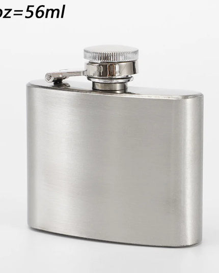 High-Quality Stainless Steel Hip Flask - 1-10 oz Portable Drinkware