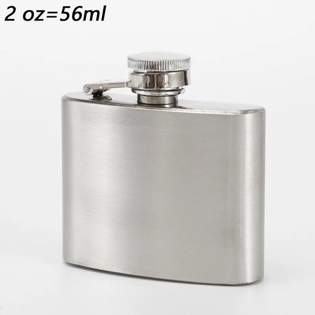 High-Quality Stainless Steel Hip Flask - 1-10 oz Portable Drinkware