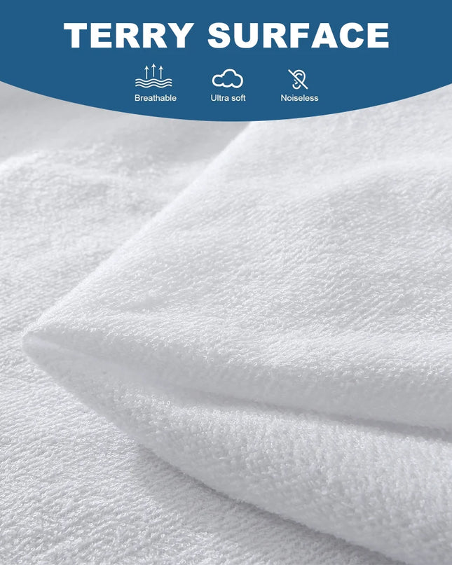 Anqianny Waterproof Terry Fitted Sheet - Soft & Breathable 300TC