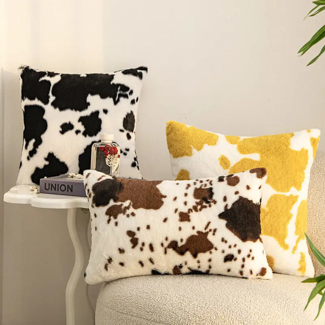 Anqianny Luxury Faux Fur Cushion Cover - Soft Fluffy Brindle Design