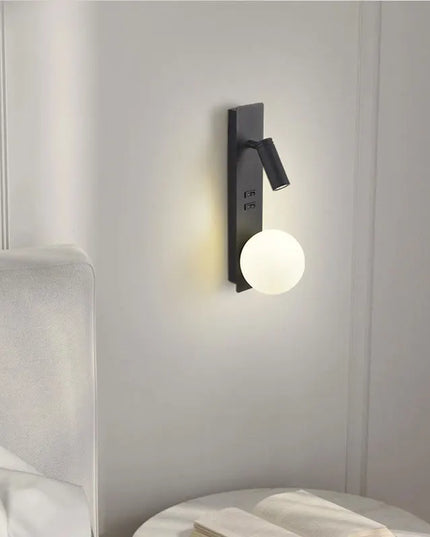 Modern Minimalist LED Wall Lamp - Creative Moon Design for Bedrooms