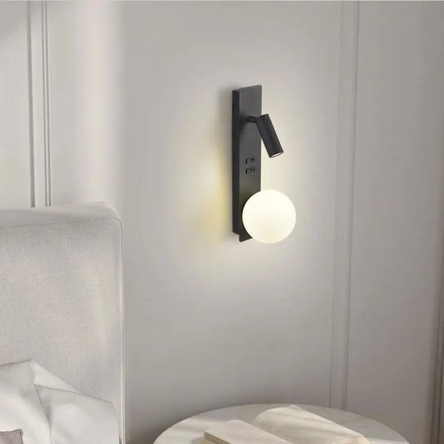 Modern Minimalist LED Wall Lamp - Creative Moon Design for Bedrooms