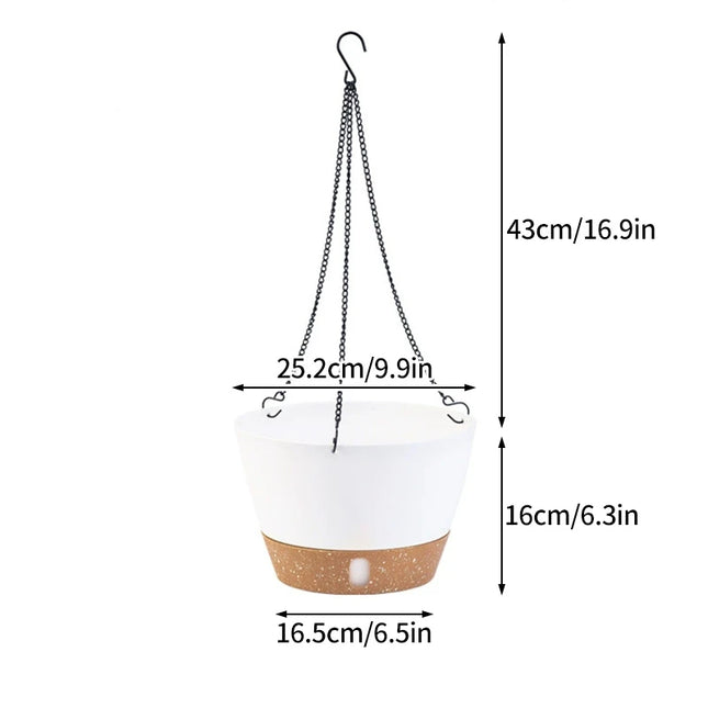 Modern Hanging Basket Flowerpot for Chlorophytum - Green Plant Decor