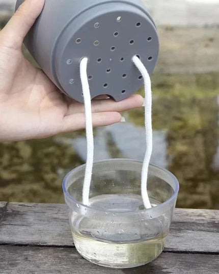 Self Watering Flower Pot Plastic Hydroponics Plants Pot Transparent Double Layer Cotton Rope Watering Succulent Potted Planters