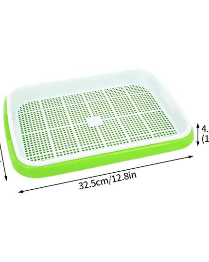 Hydroponic Bean Sprout Germination Tray with Lid - Plastic Seedling Pot