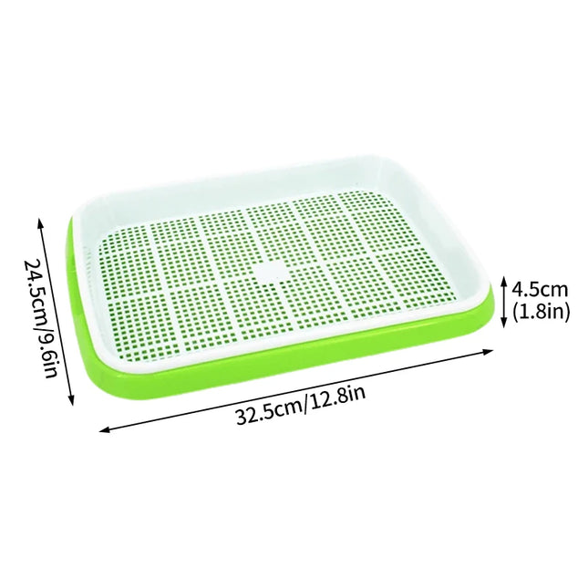 Hydroponic Bean Sprout Germination Tray with Lid - Plastic Seedling Pot