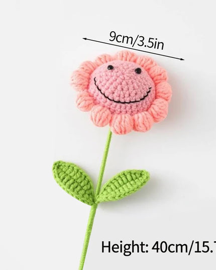 Hand-Knitted Crochet Flower Bouquet - Perfect Gift for Weddings & Graduations