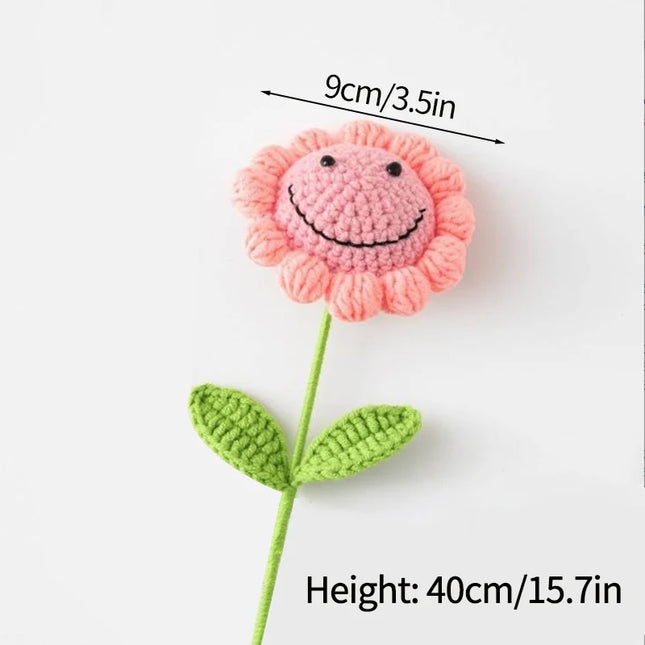 Hand-Knitted Crochet Flower Bouquet - Perfect Gift for Weddings & Graduations