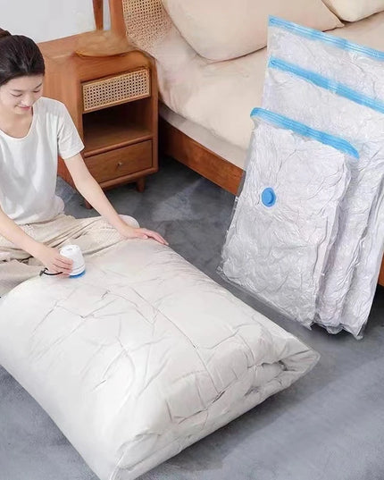 Clothes Storage Vacuum Bags - Compression Organizer with Hand Pump