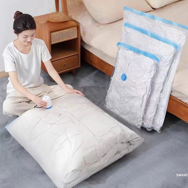 Clothes Storage Vacuum Bags - Compression Organizer with Hand Pump
