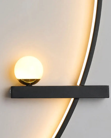 Modern Black Gold Wall Lamp - Minimalist Luxury Lighting for Living Room