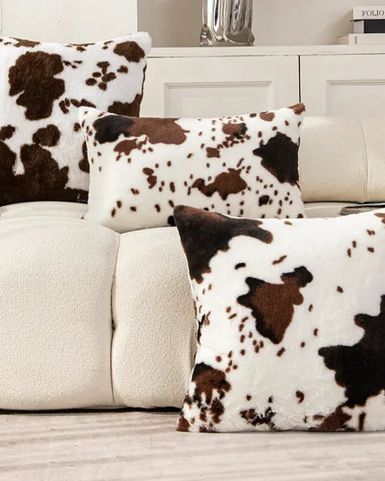 Anqianny Luxury Faux Fur Cushion Cover - Soft Fluffy Brindle Design