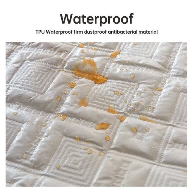 Waterproof Quilted Fitted Mattress Cover - Soft & Durable Bedding