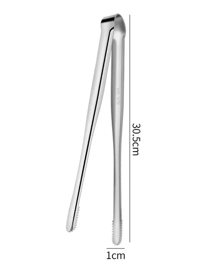 2Pcs Kitchen Tongs Stainless Steel Barbecue Tongs