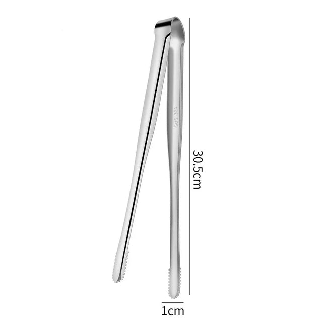 2Pcs Kitchen Tongs Stainless Steel Barbecue Tongs