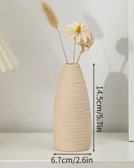 Modern White Ceramic Vase - Nordic Decorative Flower Pot for Home Decor