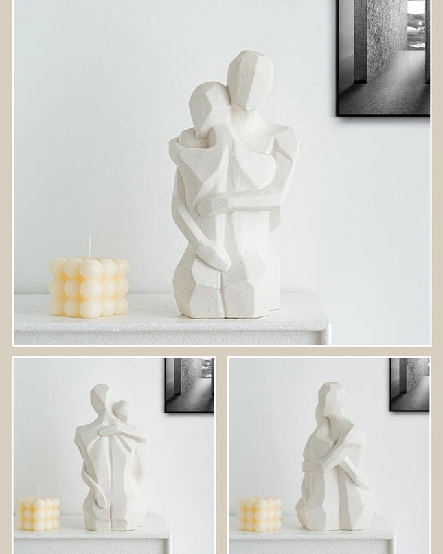 Couples Embrace Ceramic Ornaments - Miniature Room Decor