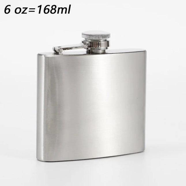 High-Quality Stainless Steel Hip Flask - 1-10 oz Portable Drinkware