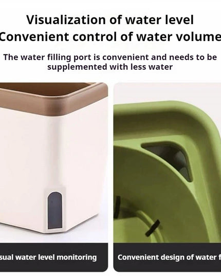 Thickened Plastic Flower Pot - Self-Watering Double-Layer Design for Plants