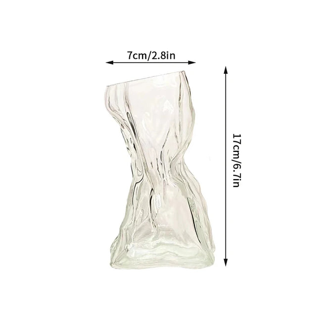 Glass Transparent Flower Vase Creative Designed Hydroponics Plants Pot Fresh Flowers Arrangement Bottle Table Desktop Ornaments